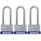 Brinks Keyed Alike Padlock, Laminated Steel, 44mm, High Security 3PK 172-44302 - alternate 2
